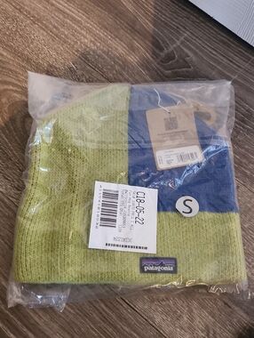 Patagonia Fun Hog Beanie Park Block Phosphorus Green